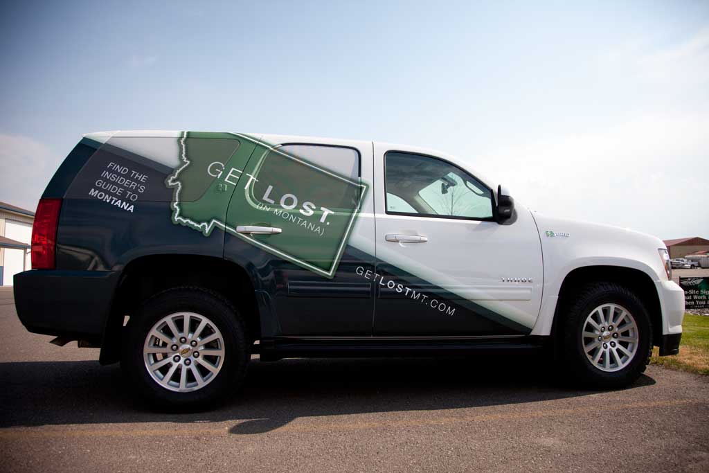 Get Lost Montana - Tahoe Vehicle Wrap
