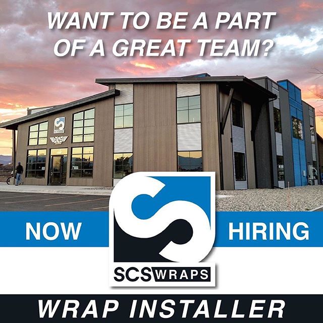 Now Hiring Vinyl Wrap Installer · SCS Wraps