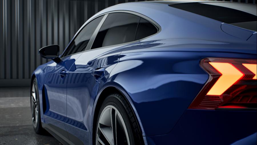 3M Protection Wrap Film in Gloss Neptune Blue on Audi