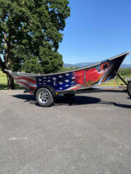 DeYoung Steelhead / American Flag Boat Wrap Profile